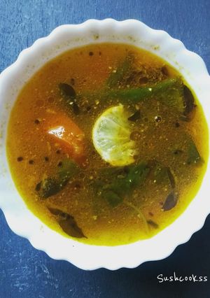 A picture of Lemon rasam.