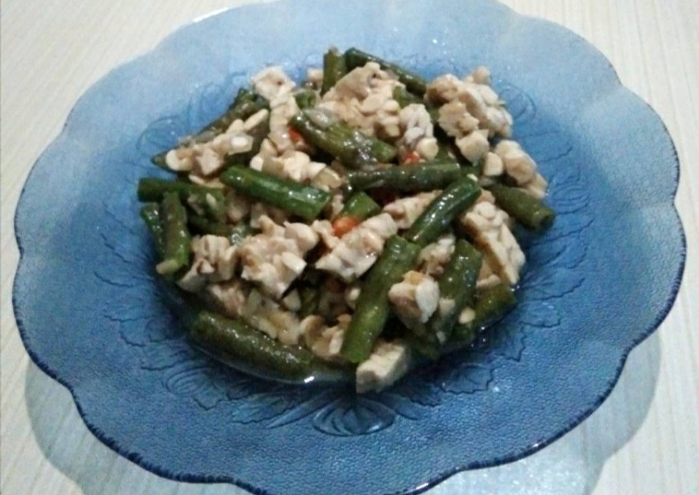 Tumis Kacang Panjang Tempe simple