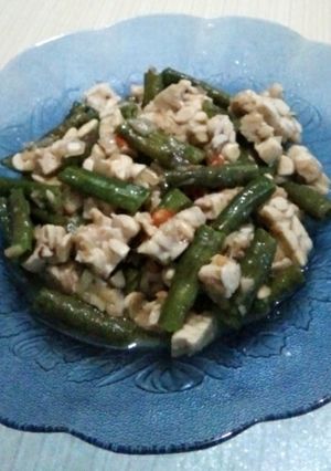 Foto resep Tumis Kacang Panjang Tempe simple