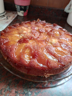 Una foto de Torta invertida de manzanas