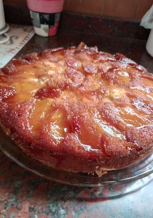 Una foto de Torta invertida de manzanas