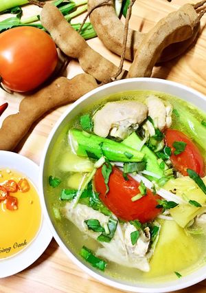 Hình của món Canh Chua Nấu Với Cánh Gà.