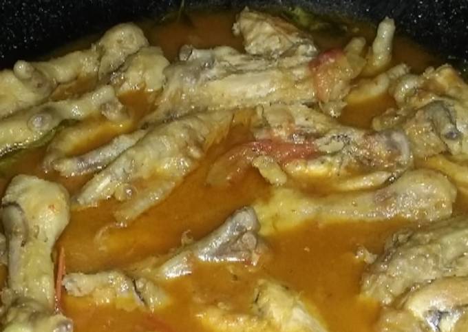 Ceker dan sayap ayam pedas manis