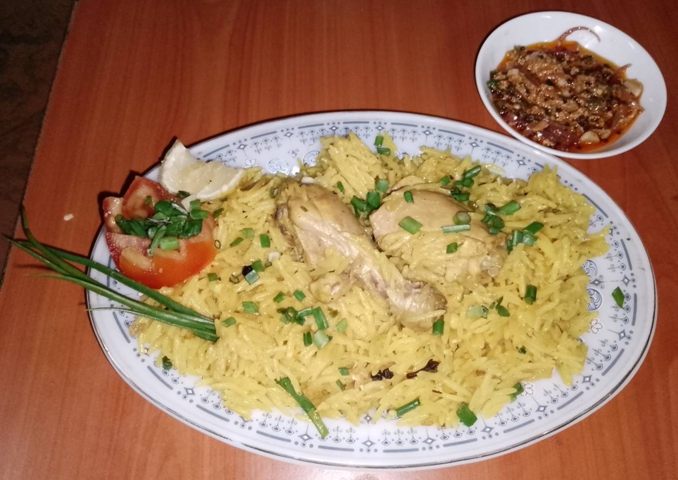 Kashmiri chicken pulao & Mirchi da salan 🐔