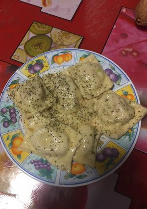 Una foto de Raviolis caseros de queso