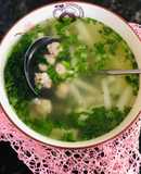 Canh thịt viên (món canh chung cho các loại rau củ)