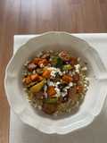 Lemon Feta Andouille Chicken Sausage Orzo Bowls