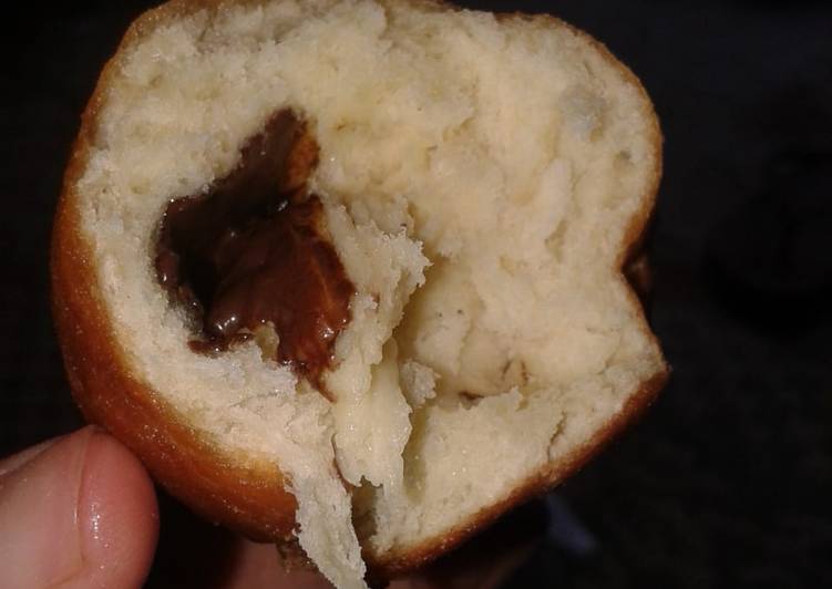 Donat mini isi coklat menul (no telur & no ulen)