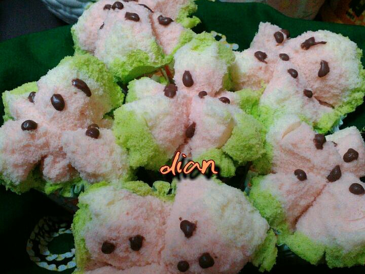 Resep Bolu kukus all in one (motif semangka🍉) Anti Gagal