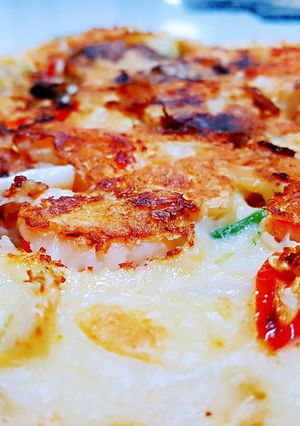 韓式海鮮煎餅 的食譜成品照片