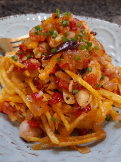 Una foto de Bacalao ajoarriero con patatas paja