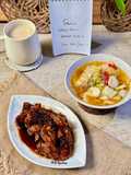 Menu Makan Malam (Tumis Sawi, Ayam Kecap Mentega, Bajigur)