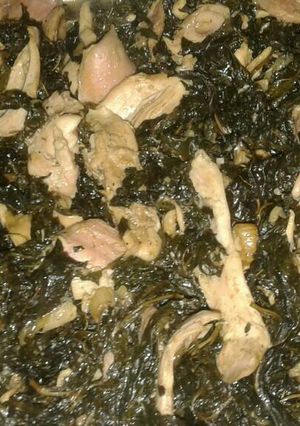 صورة لوصفة ملوخية بالدجاج