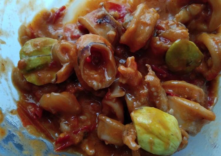 Resep Cumi pete saos tomat yang Lezat
