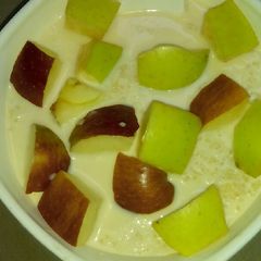 A picture of Cous cous pudding.