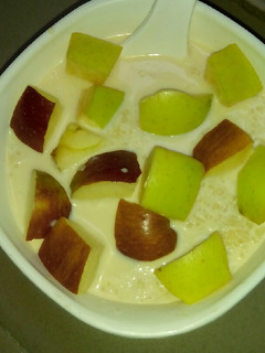 A picture of Cous cous pudding.