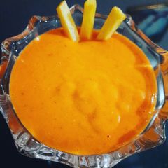 A picture of Tomato carrot soup🍅.