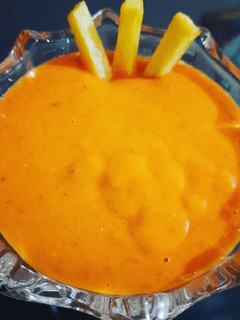 A picture of Tomato carrot soup🍅.