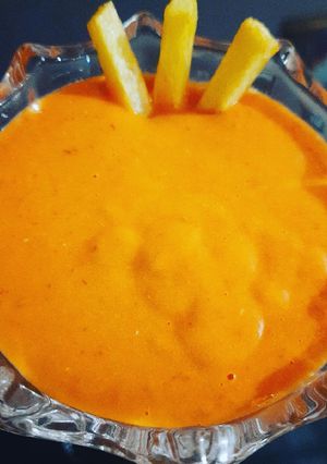 A picture of Tomato carrot soup🍅.