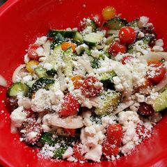 A picture of Cucumber-Tomato salad.