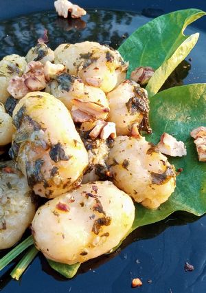Sóskás gnocchi pirított dióval🌱🥔 recept fotója