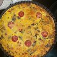 Quiche de coliflor, cecina y queso de cabra