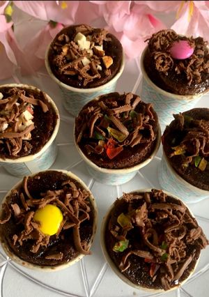 A picture of Baked mini cupcakes.