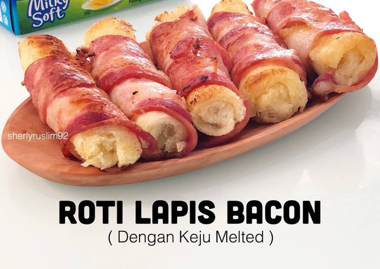 Resep Roti Lapis Bacon isi Keju Melted / Mozarella yang Enak