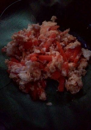 Foto resep carrot egg with chili sauce