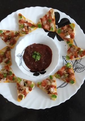 A picture of Veg nachos.