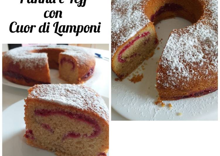 Ciambella Panna e Teff con Cuor di Lamponi Gluten Free