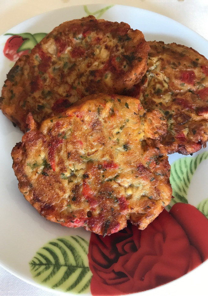 Una foto de Hamburguesas vegetales de pimiento y berenjena