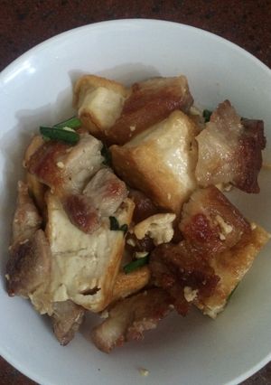 Hình của món Thịt rang đậu phụ.