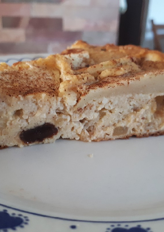 Una foto de Tarta de ricota y manzana (sin harina y sin azúcar)