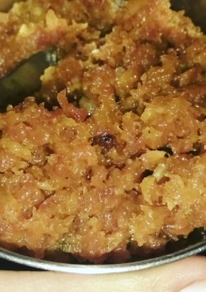 A picture of Apple halwa recipe.