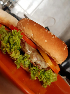 Una foto de Hamburguesa Vegetariana 🍔😋 (Carne de Lentejas)