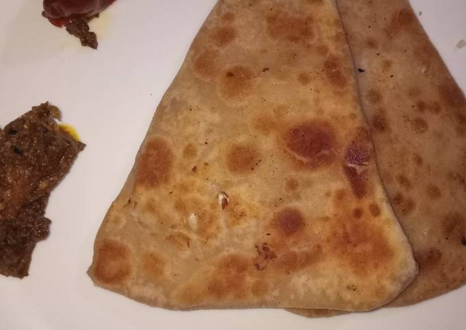 Recipe of Anthony Bourdain Whole wheat stuffed Mughlai paratha