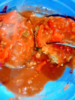 A picture of Potato Cakes with Tomato Sauce Dipping.