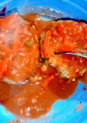A picture of Potato Cakes with Tomato Sauce Dipping.