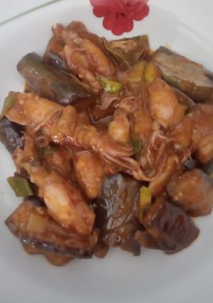 Foto resep Terong balado cumi asin