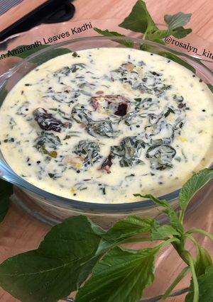 A picture of Green Amaranth Leaves Kadhi.