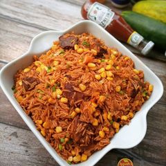 A picture of Jambalaya rice.