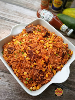 A picture of Jambalaya rice.