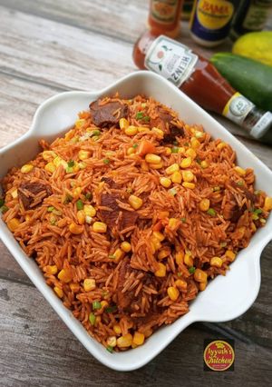 A picture of Jambalaya rice.