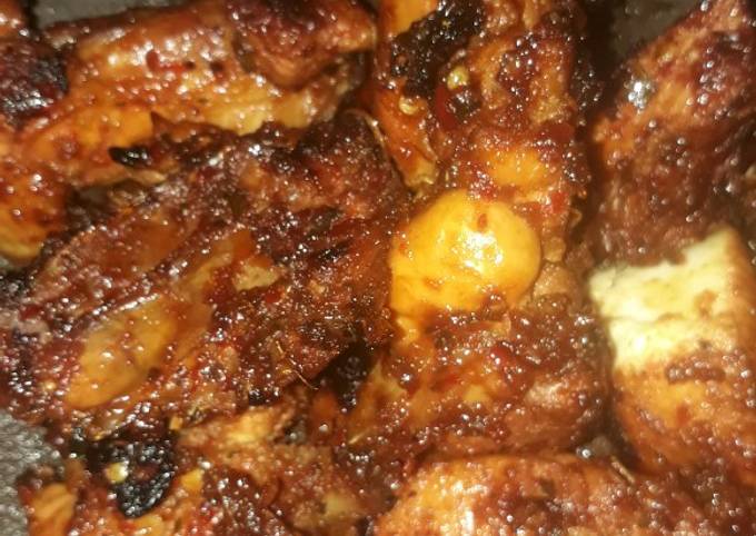 Ayam bakar pedas manis lunak