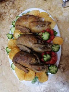 صورة لوصفة حمام محشي فريك🕊️🕊️🐦