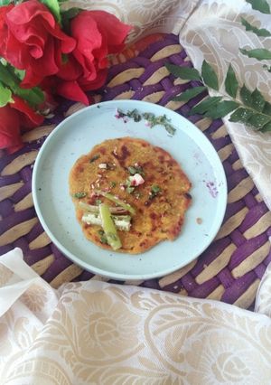 A picture of SINDHI KOKi With Black pepper (whole wheat flour Sindhi KOKi).