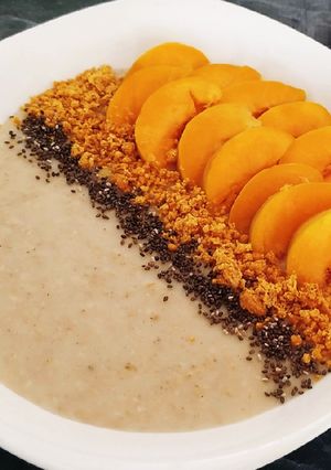 Una foto de Avena bowl con durazno