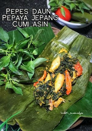Foto resep Pepes daun Pepaya Jepang Cumi asin