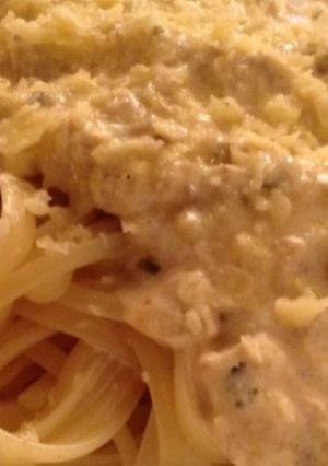 Una foto de Fideos con salsa de atún